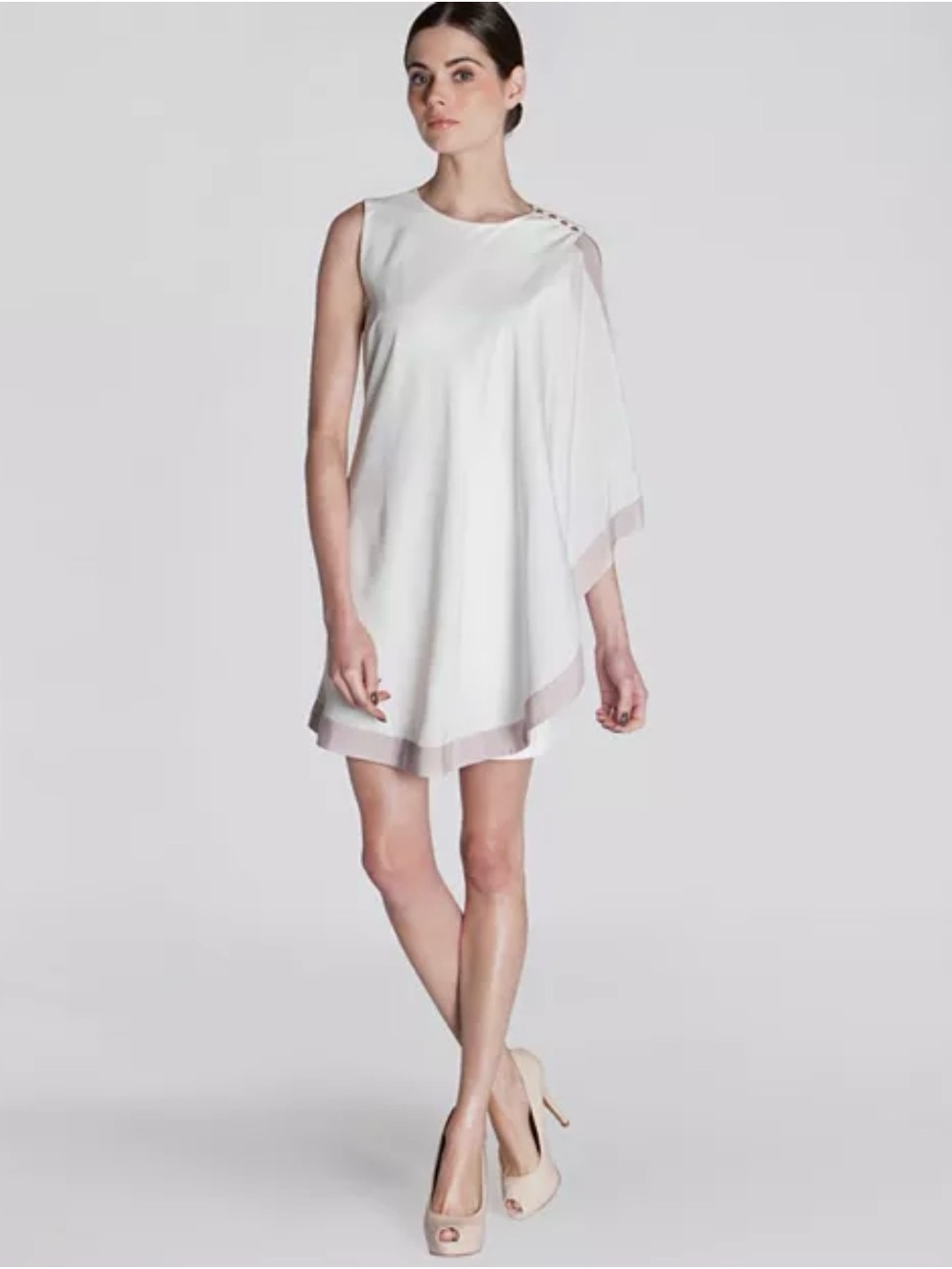 Ted Baker Tunic Bolty Asymmetrical Draped Dress 0 - Picture 4 of 14